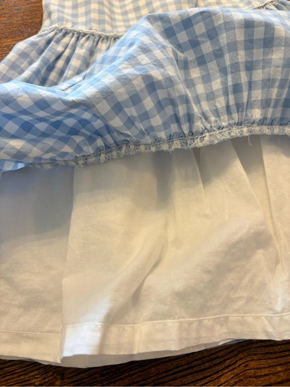 Carter’s Toddler Girl Gingham Tiered Dress 2T Blue Checkered Picnic Summer